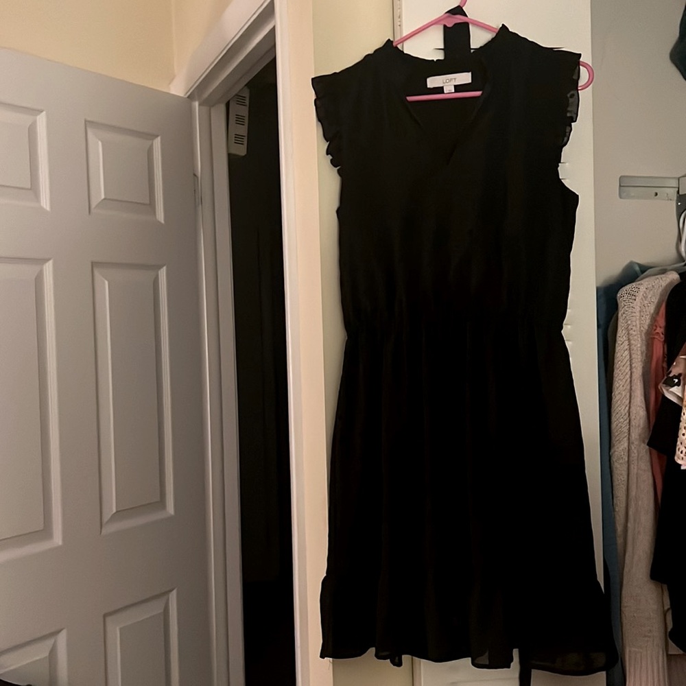 Loft flutter sleeveless dress